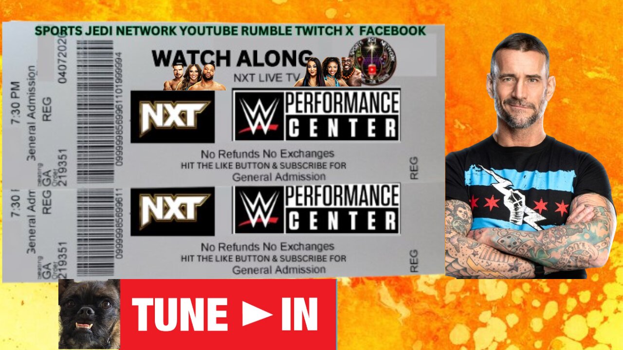 WWE NXT LIVE STREAM- CM PUNK to make announcement CW Towards premiere show