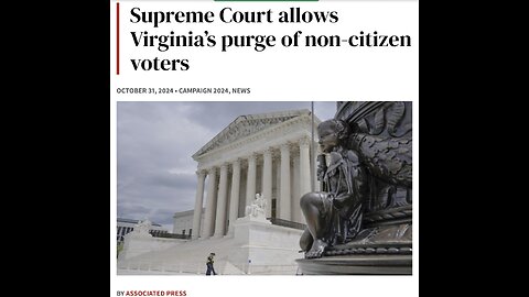 Kamala Department of Justice Sued Virginia for Taking Non Citizens off the Voter Registration list