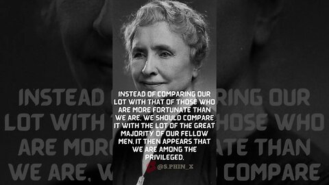 ''..instead of comparing,,'' | HELEN KELLER'S QUOTE | #shorts
