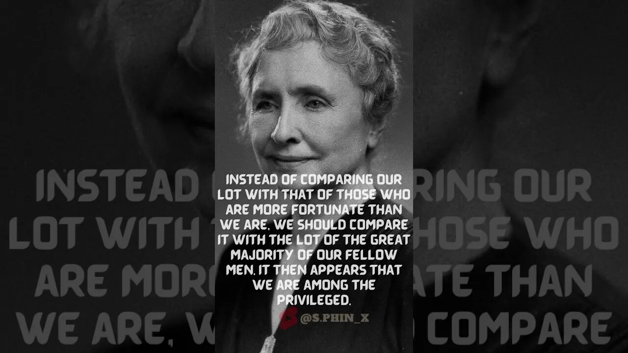 ''..instead of comparing,,'' | HELEN KELLER'S QUOTE | #shorts