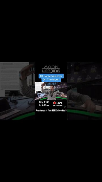 1st Parachute Ever Deployed on The Moon!!! #comedyshorts #moonlanding