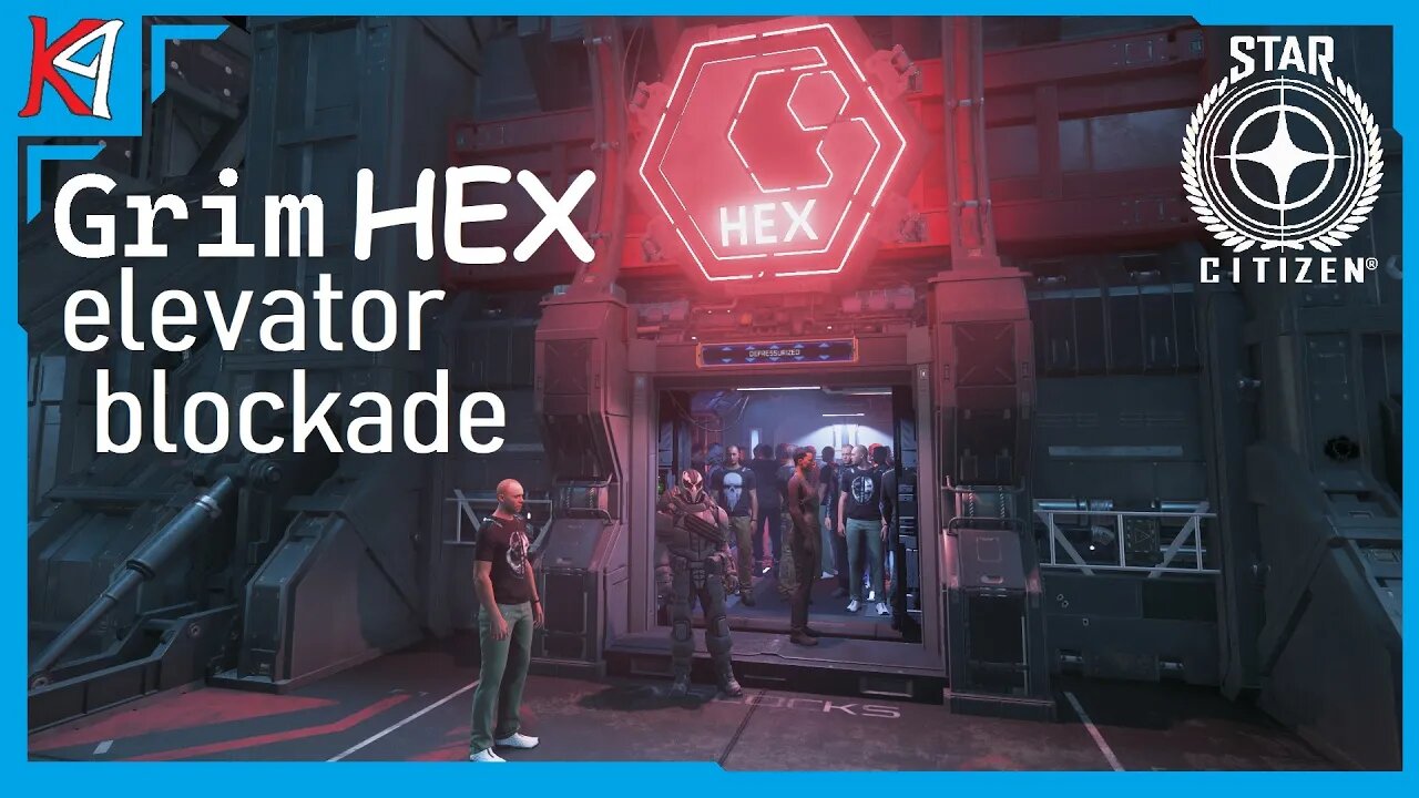 Getting passed the Grim HEX airlock blockade #starcitizen 3.19.1