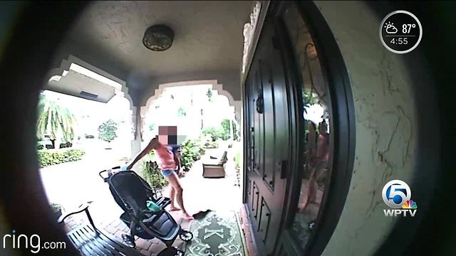 Doorbell camera records suspicious activity at Boca Raton home