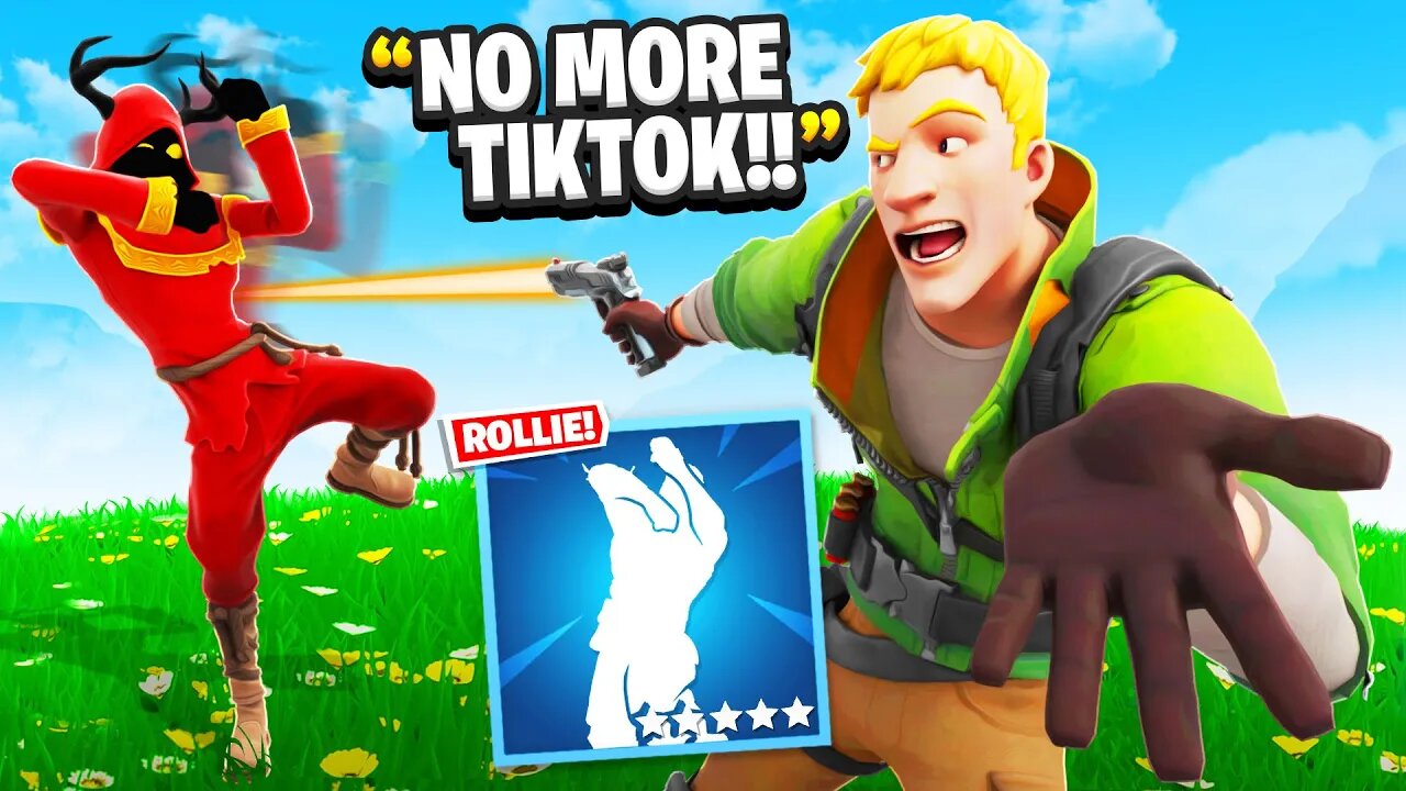 I Trolled Him With NEW Rollie TikTok Emote.. (Fortnite)