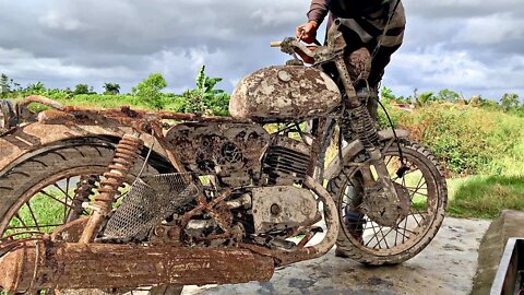 Rebuild motorcycle MINSK 125CC Russia | Restoring a 2-stroke abandoned motorbike