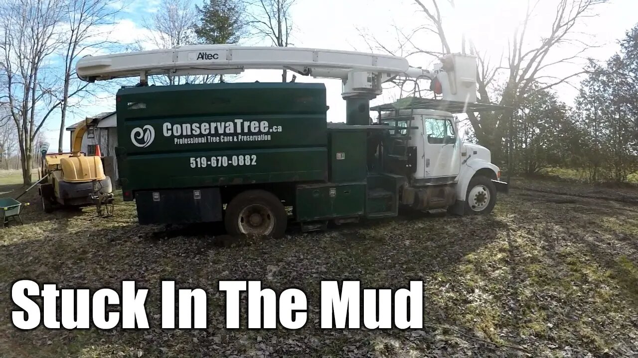 Stuck in the mud: Pulling Out the Bucket Truck with 2:1 Mechanical Advantage