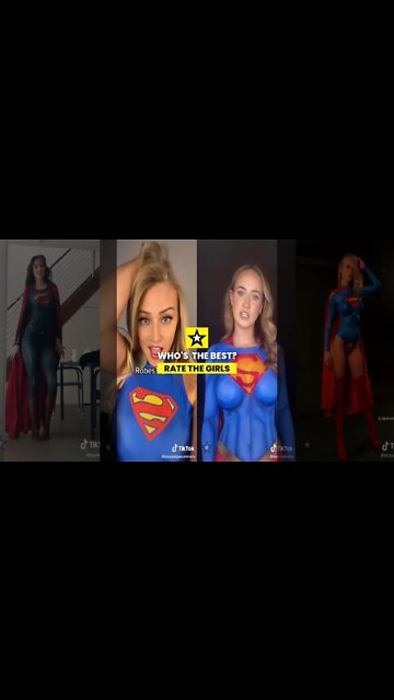 Rate the Girls: Best Supergirl Superwoman TikTok Cosplay Contest #8 🦸💙 (Superman - DC) #shorts