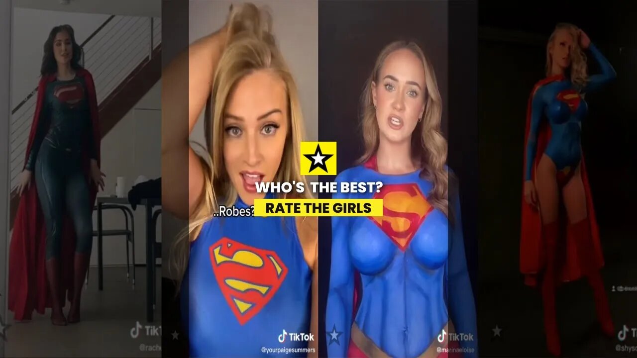 Rate the Girls: Best Supergirl Superwoman TikTok Cosplay Contest #8 🦸💙 (Superman - DC) #shorts