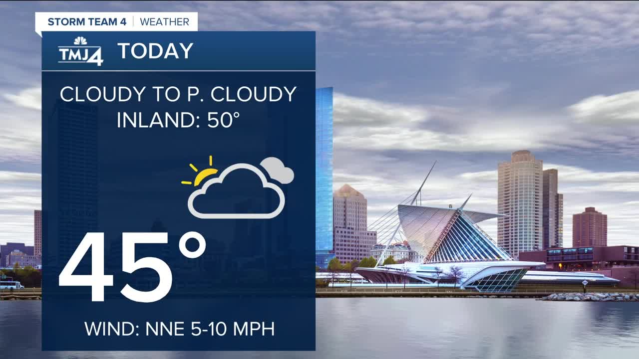 Partly cloudy with lows in the 30s Wednesday night