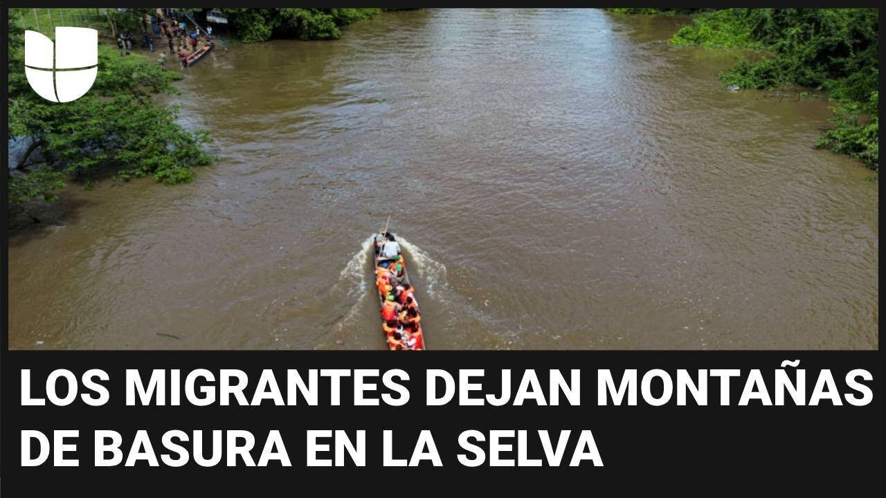 Grupos de migrantes y montañas de basura: así se ve la selva de El Darién desde el aire