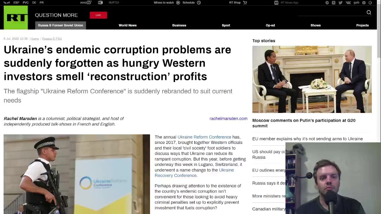 Ukraine corruption forgotten as hungry Western investors smell ‘reconstruction’ profits