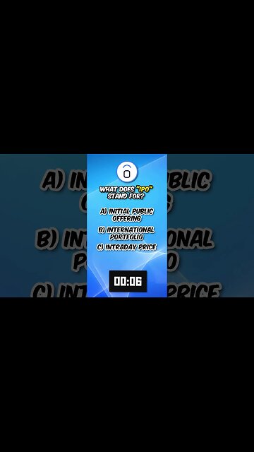 What does "IPO" stand for?