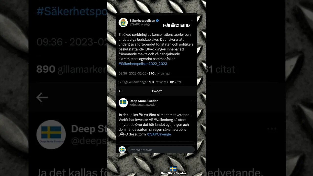 Säpo trendar på Twitter & Varnar för "Konsperationsteorier" 🤔