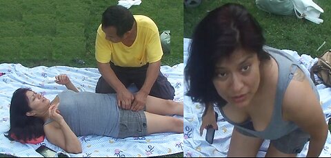 Luodong Massages Beautiful Mexican Mother At The Park