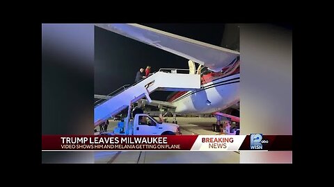 Donald Trump and Melania depart Milwaukee after RNC