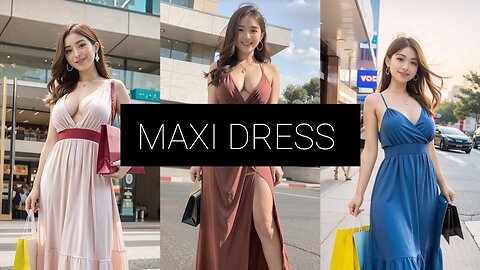 [AI Lookbook] AI Art Beauties Shopping in MAXI DRESS 👗🔥 #fashion #aibeauty