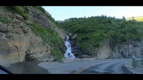 Montana Road Trip Pt 23 - Glacier National Park waterfall