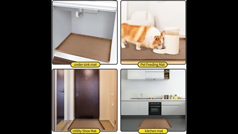 Brown Multipurpose Under Sink Waterproof Silicone Mat