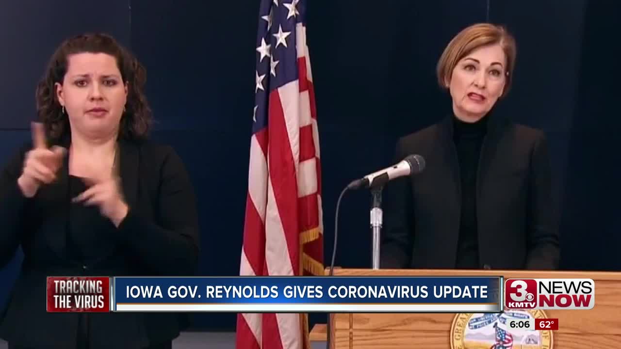 Iowa Gov. Reynolds gives coronavirus update