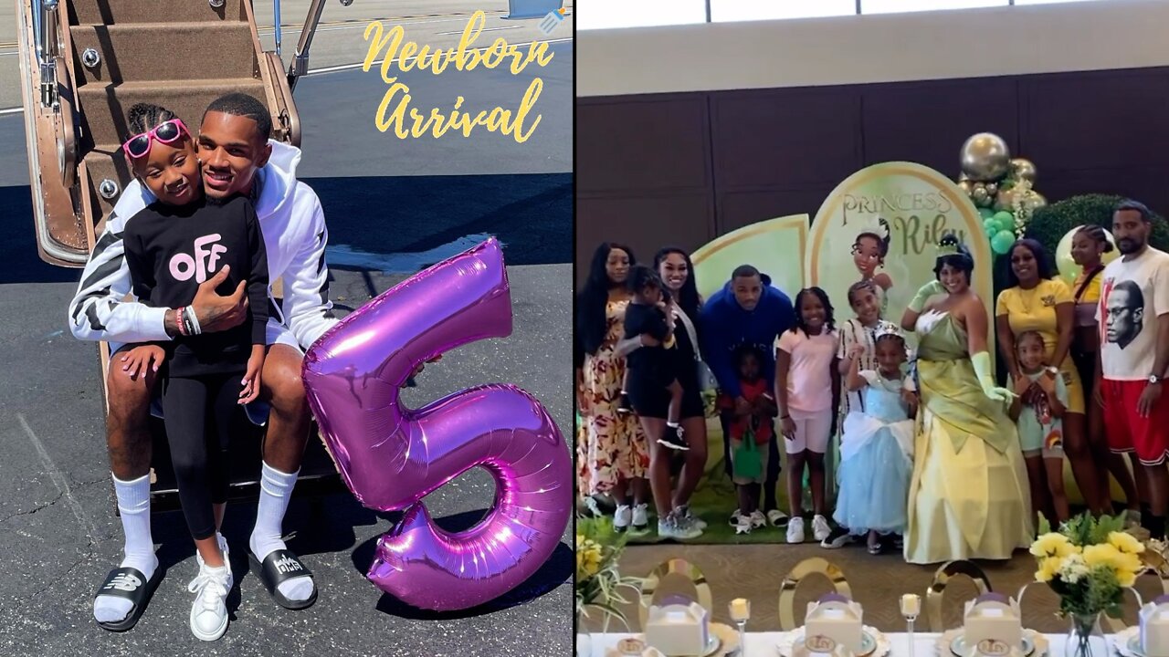 NBA Star Dejounte Murray & GF" Jania Meshell Host Princess Party For Daughter Riley's 5th B-Day! 👸🏾