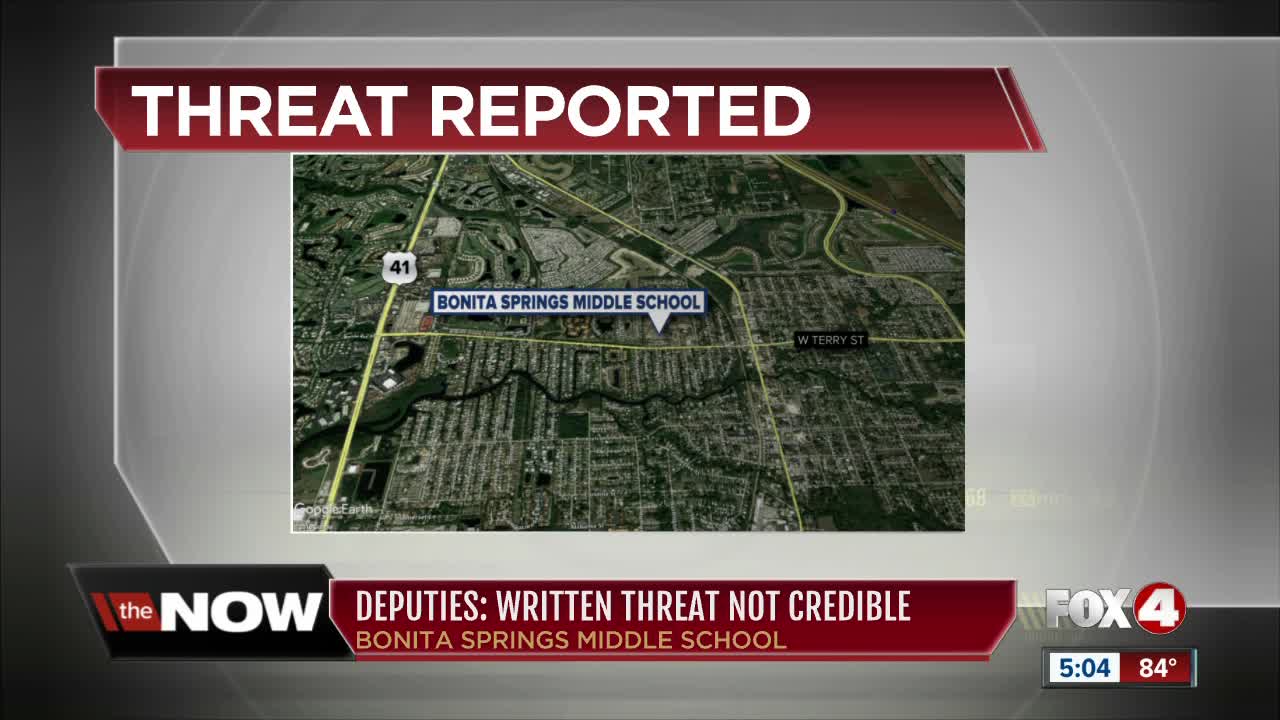 Bonita Springs Middle School threat