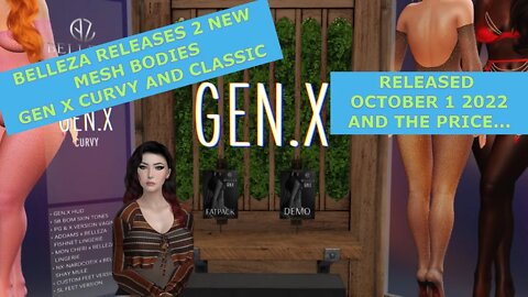 New Belleza Female Mesh Bodies in Second Life Gen X Curvy and Classic. It's gonna cost you...