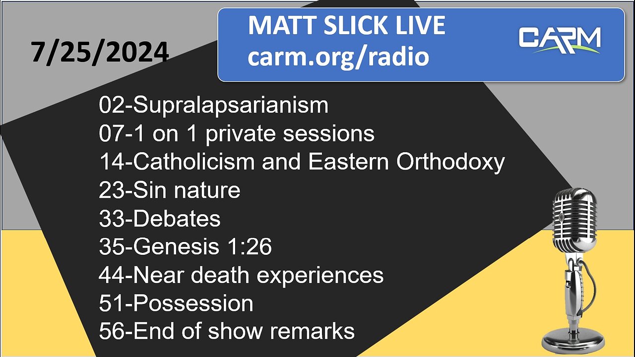 Matt Slick Live, 7/25/2024