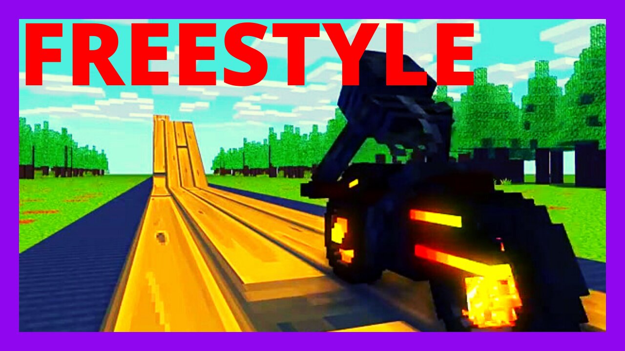 Monster School Short Animation Motorcycle Freestyle