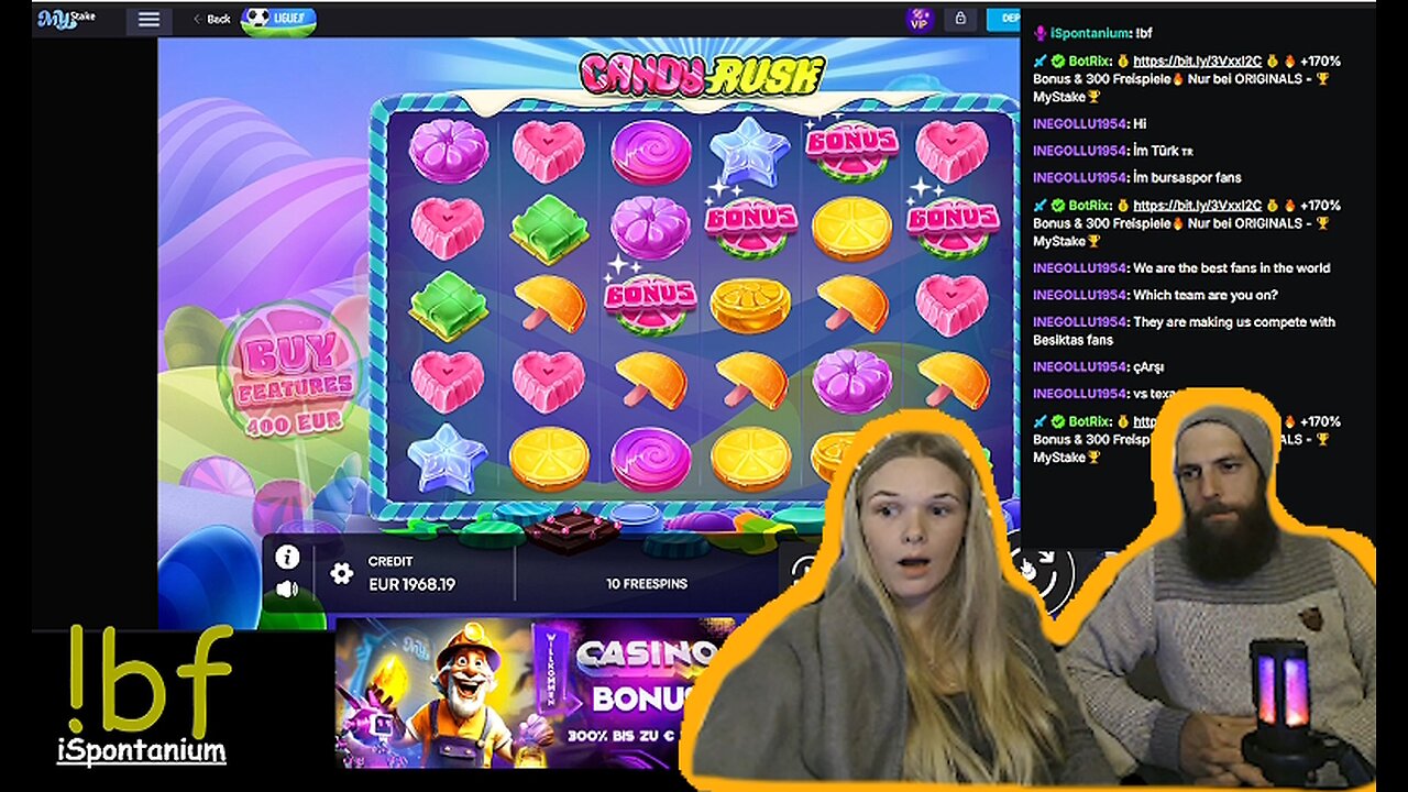 Candy Rush - 312,00€ Big Win !! #MyStake Casino