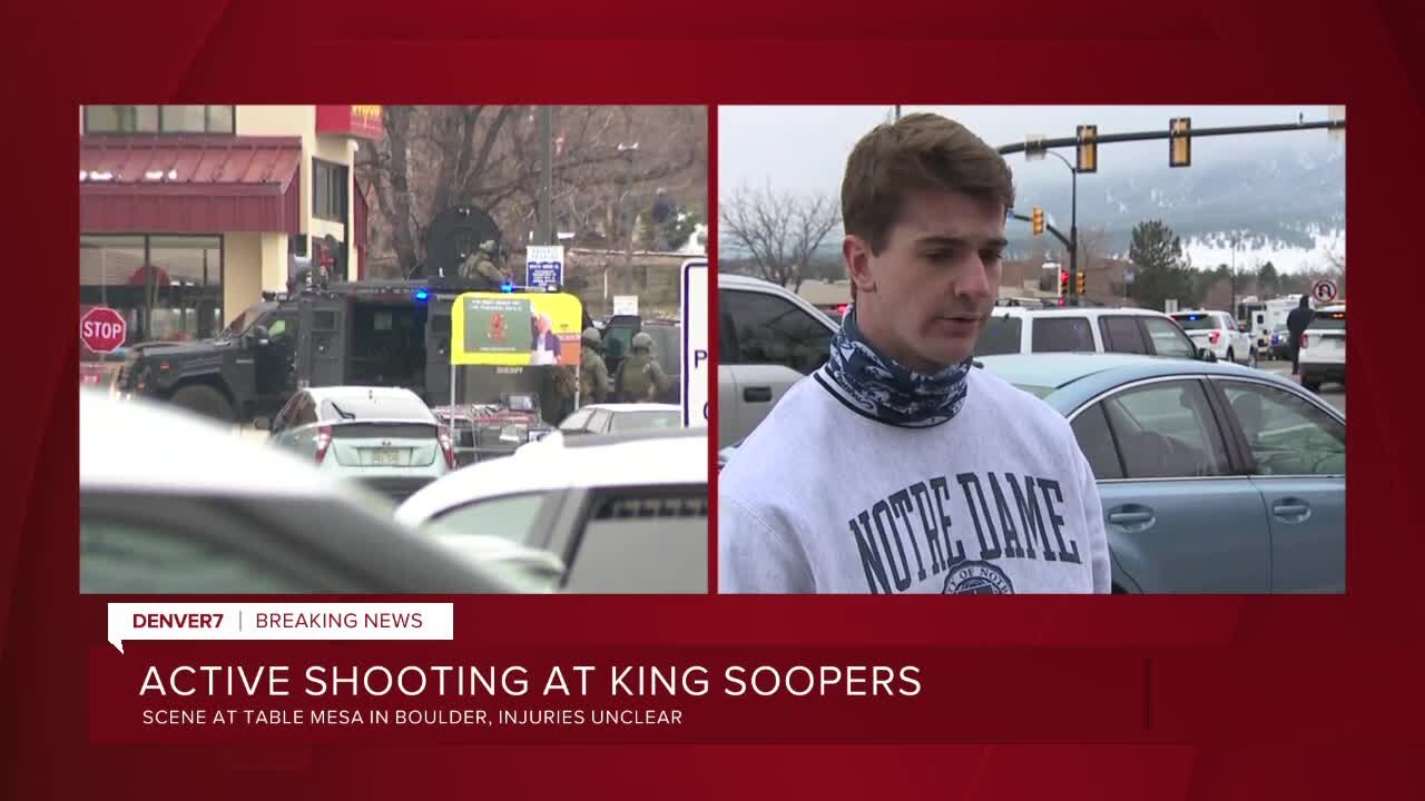 'Multiple gun shots for sure': Eyewitness describes active shooter scene inside Boulder King Soopers