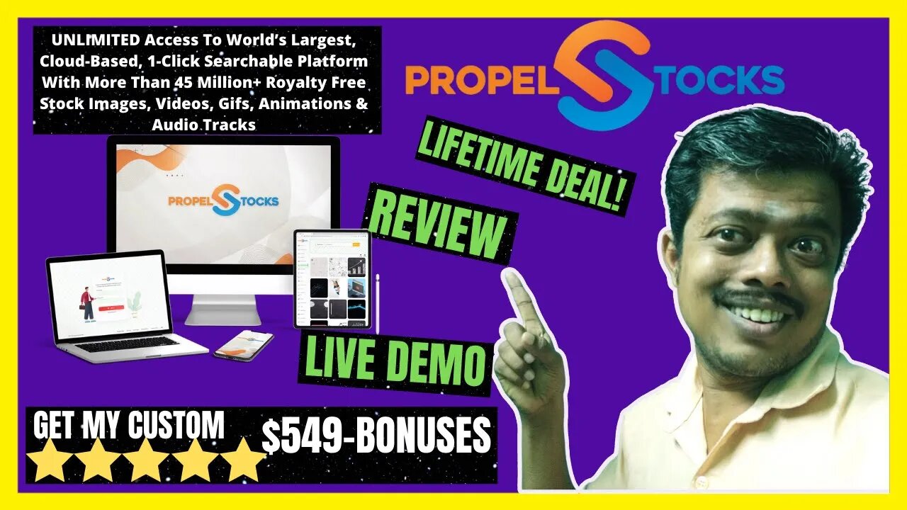 ⚡Propel Stocks Review with Bonus🔔50 Million Stock Media + Cloud Based Video, Audio & Image Editor.