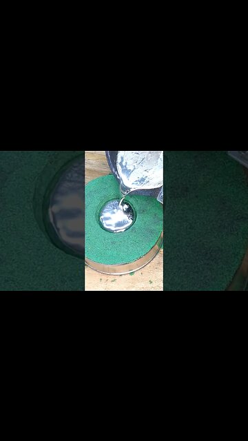 Sand Casting Metal with Kids Play Sand #shorts #shortsfeed #fun