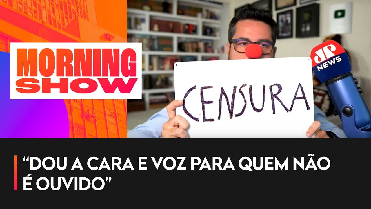 Paulo Figueiredo protesta e aparece com nariz de palhaço no Morning Show