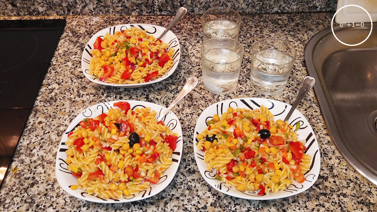 pasta salad with vinaigrette · dialectical veganism of spring +9ME 004