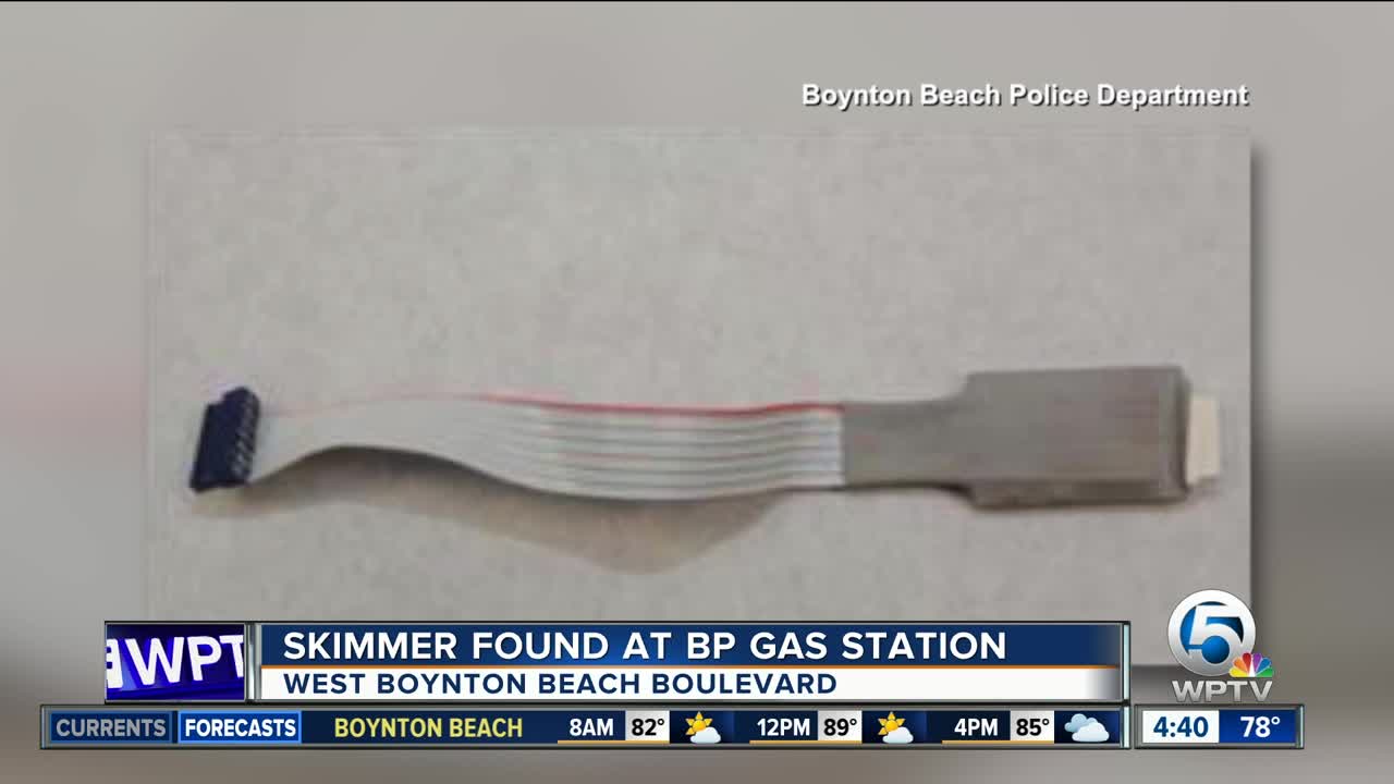 Skimmer found at gas station in Boynton Beach