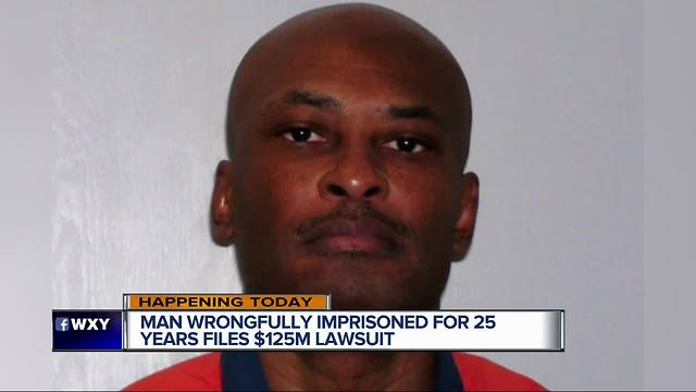 Detroit man wrongfully imprisoned for 25 years files $125 million suit