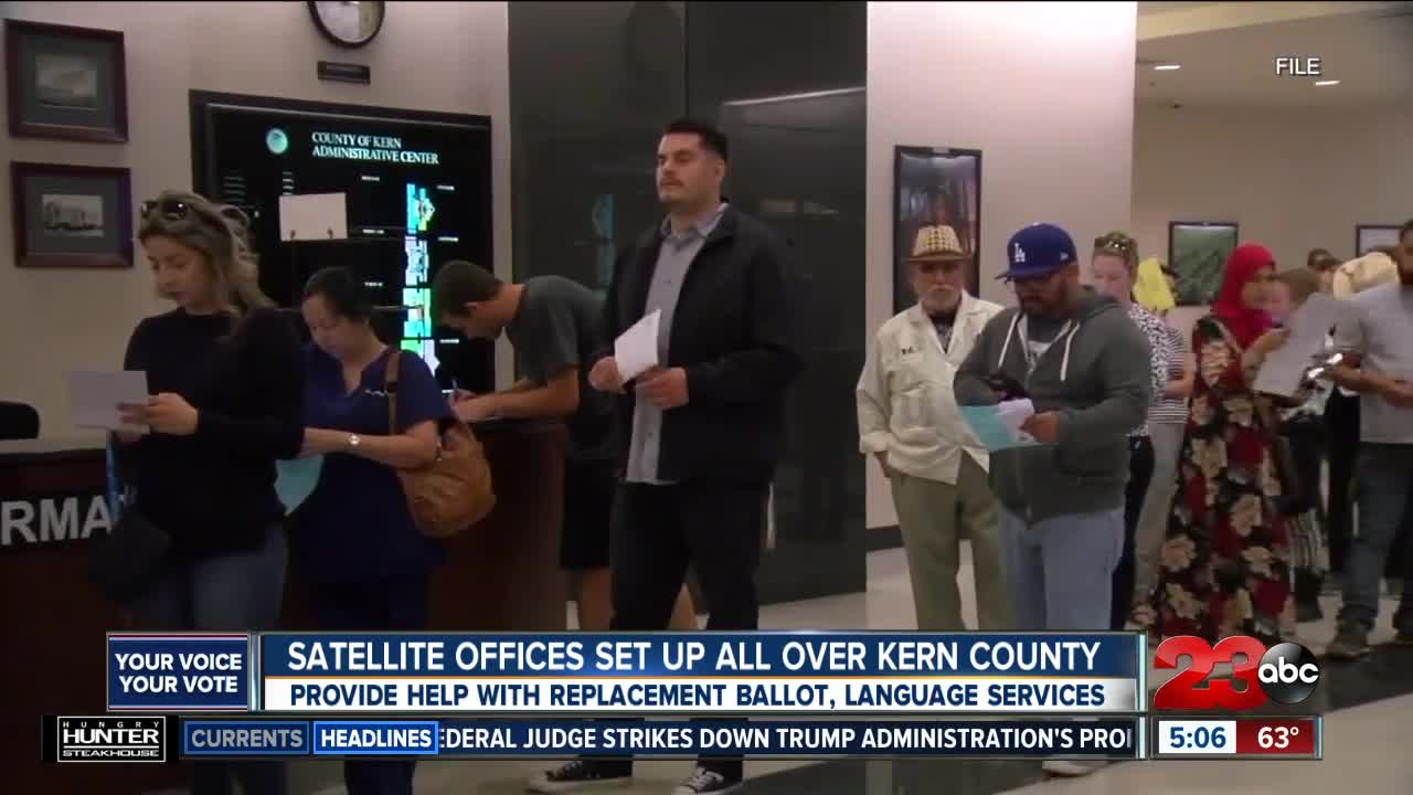 Kern County satellite election offices now open