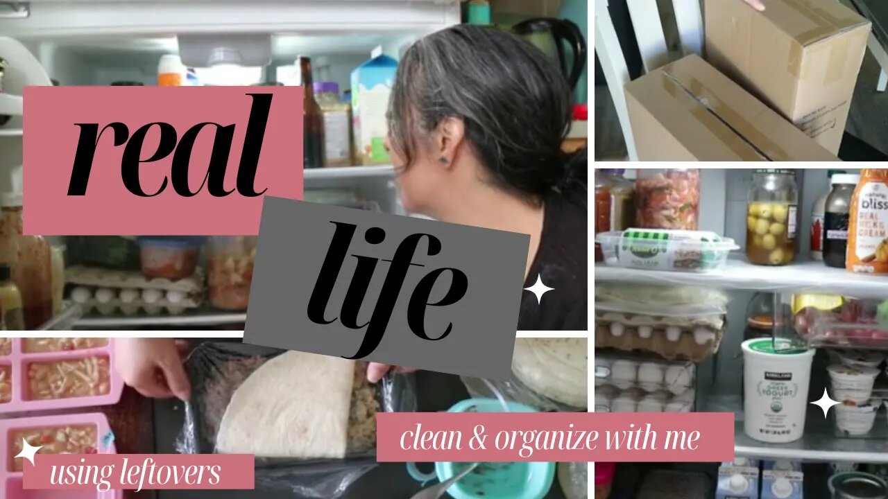 Real life cleaning & organization of small fridge