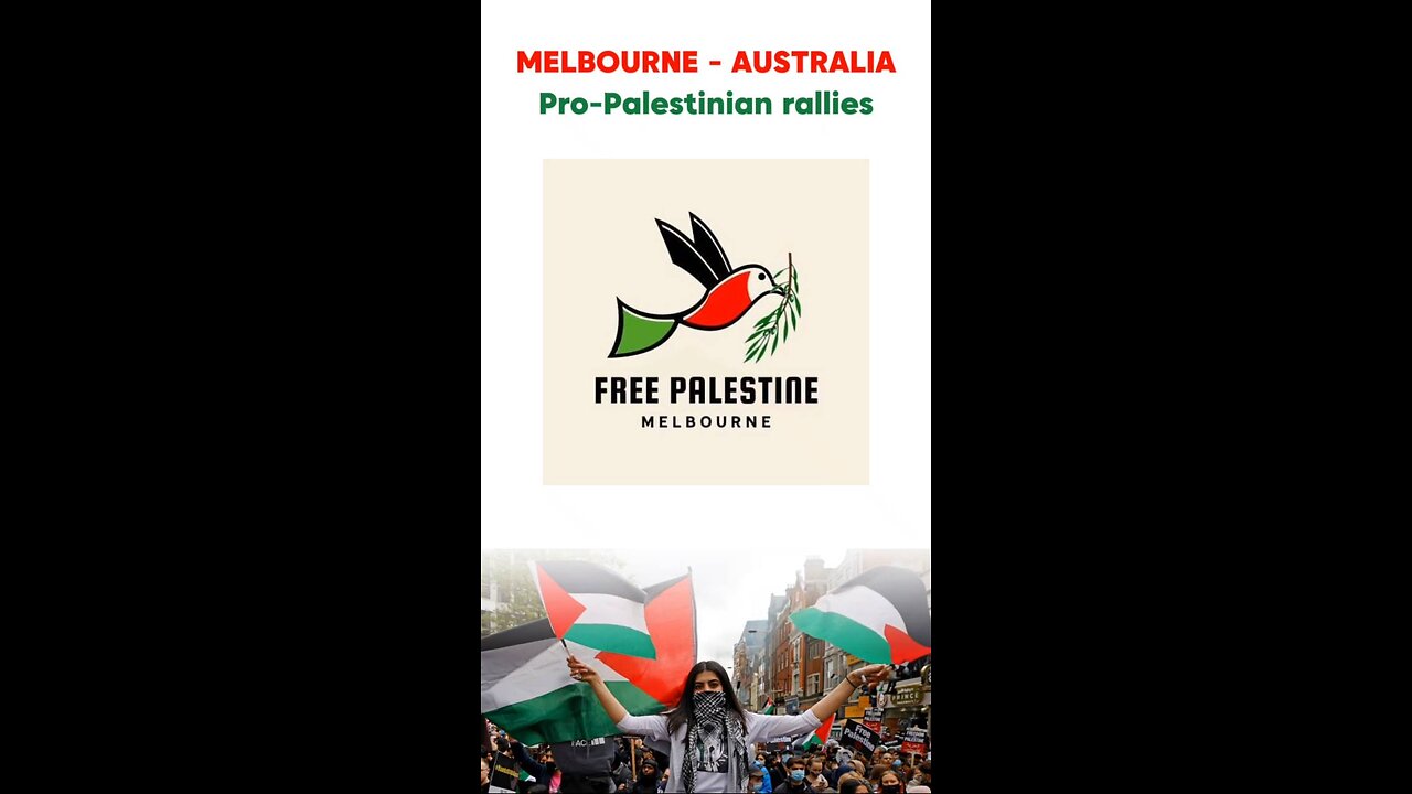 My commentary on the PRO PALESTINIAN RALLIES in Melbourne, Australia.