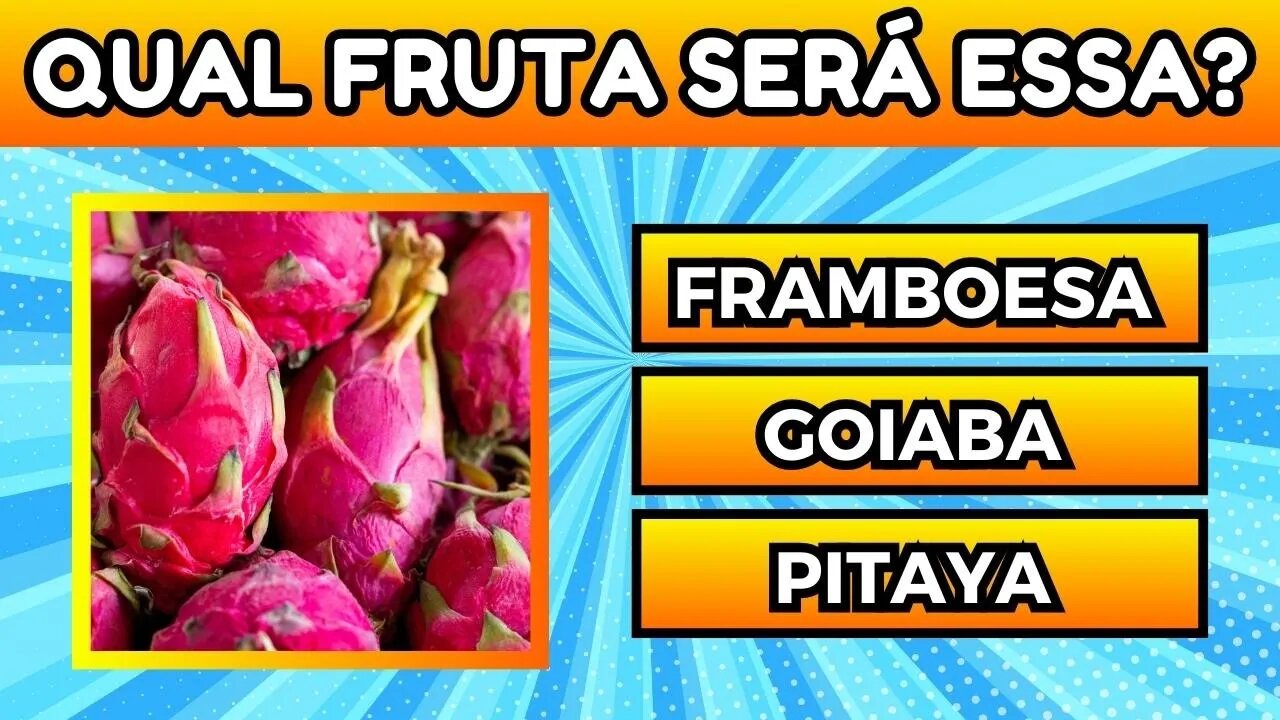 ADIVINHE A FRUTA PELA FOTO | QUIZ DE FRUTAS PARTE 2