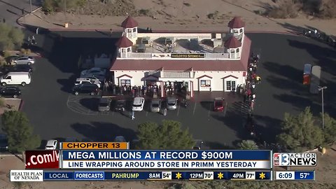 People line up to buy lottery tickets in Primm