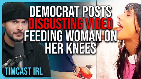 Democrat Posts DISGUSTING Video Feeding Woman ON HER KNEES