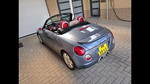 DETAILS DAIHATSU COPEN cero 1.3 European version Open Top Red leather seats gunmetal paint