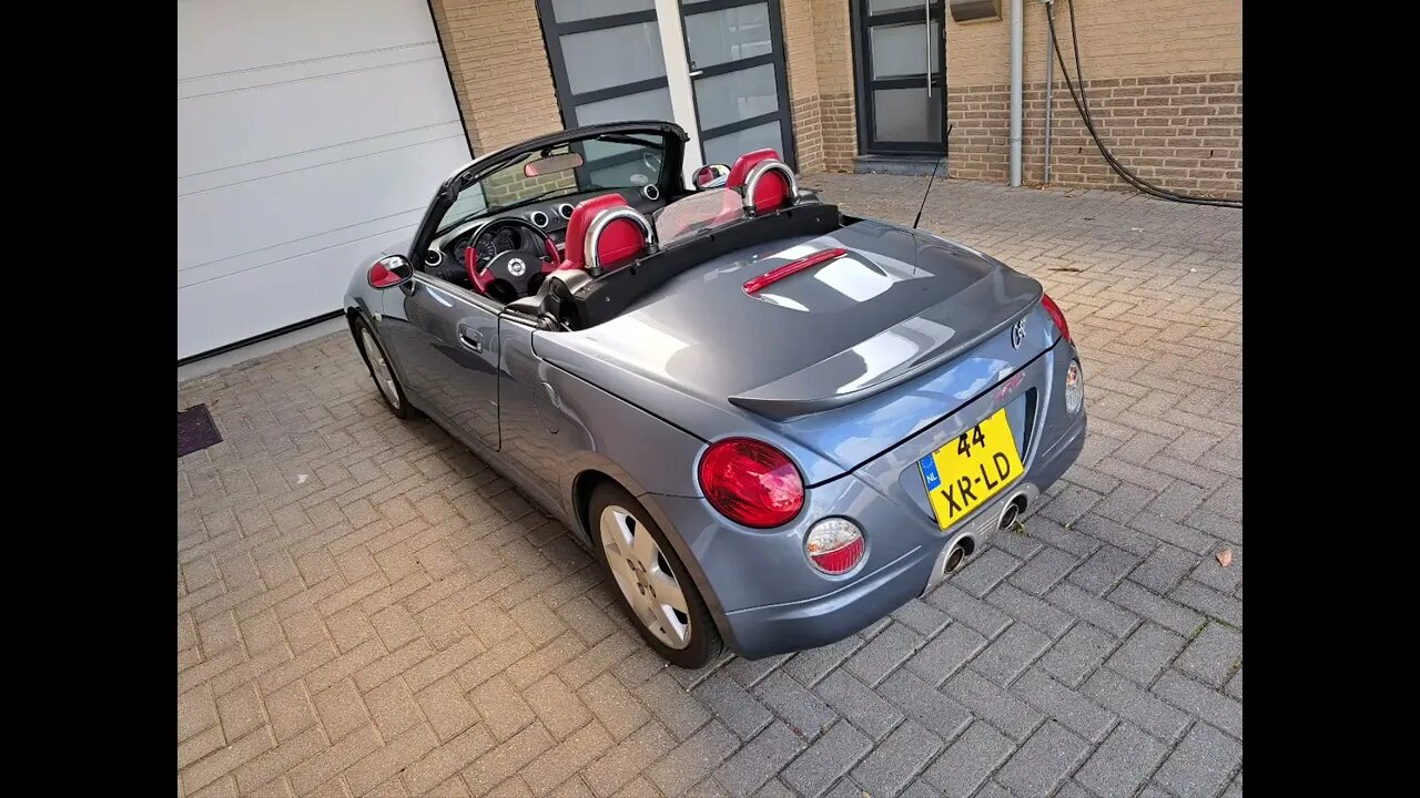 DETAILS DAIHATSU COPEN cero 1.3 European version Open Top Red leather seats gunmetal paint