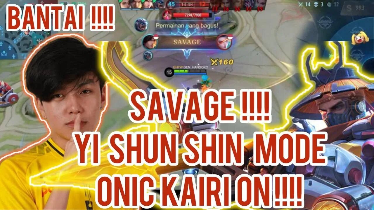 ONIC KAIRI MODE ON | YI SHUN SHIN SAVAGE MOMENT | MOBILE LEGENDS
