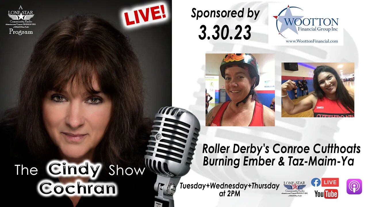 3.30.23 Roller Derby's Conroe Cutthoats are baaak!!! - The Cindy Cochran Show