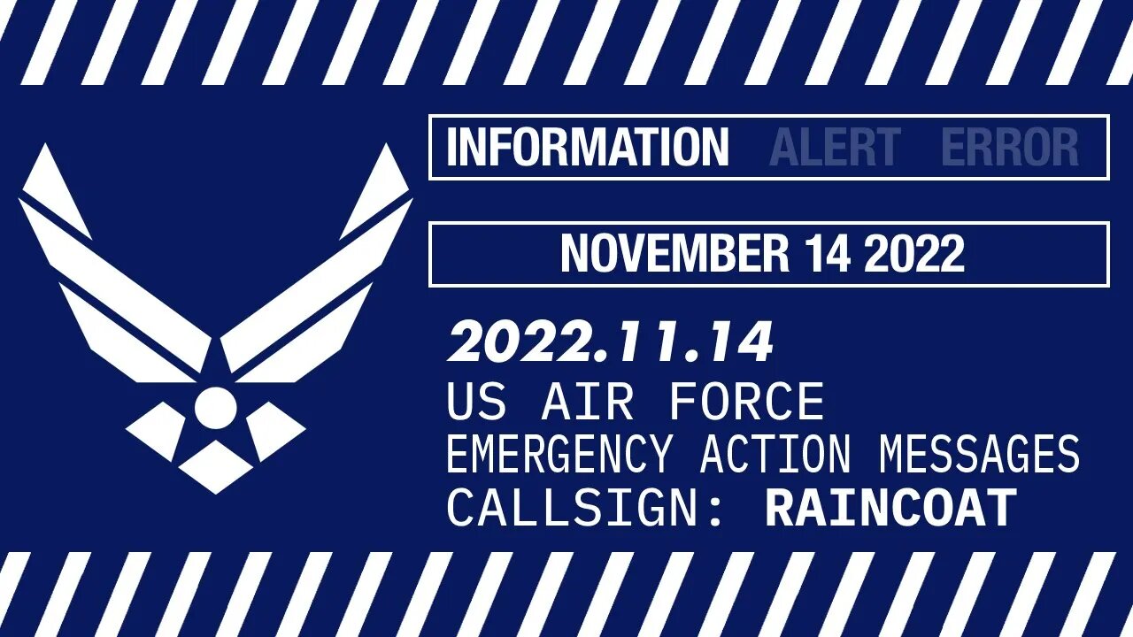 USAF shortwave EAMs – November 14 2022 – callsign RAINCOAT