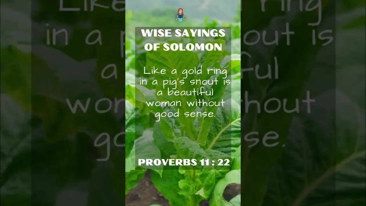 Wise Sayings of Solomon | Proverbs 11:22