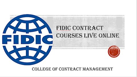 Fidic contract courses live online