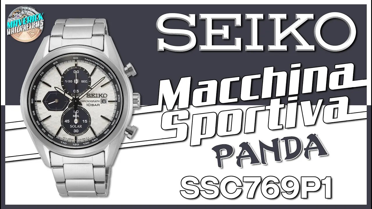 New Seiko Panda Chronograph! | Seiko Macchina Sportiva 100m Solar Quartz SSC769P1 Unbox & Review